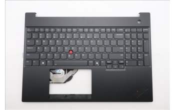 Lenovo 5M11S27106 C-Cover with keyboard, US English Euro, Black, Backlight, US