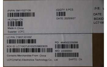 Lenovo 5M11S27139 C-Cover with keyboard, Ukraine, Black, Backlight, US