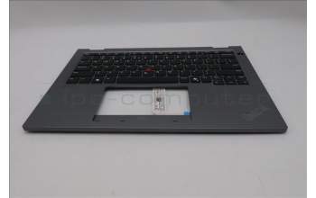 Lenovo 5M11S29881 C-Cover with keyboard, US English Euro, Luna Grey, Non-Backlight, Heat Staking, US