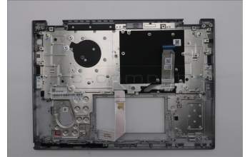 Lenovo 5M11S29917 C-Cover with keyboard, Greek, Luna Grey, Backlight, Heat Staking, US