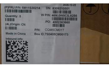 Lenovo 5M11S30214 C-Cover with keyboard, Arabic, Luna Grey, Backlight, World Face Camera, Heat Staking, US