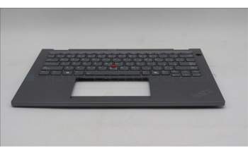 Lenovo 5M11S30214 C-Cover with keyboard, Arabic, Luna Grey, Backlight, World Face Camera, Heat Staking, US