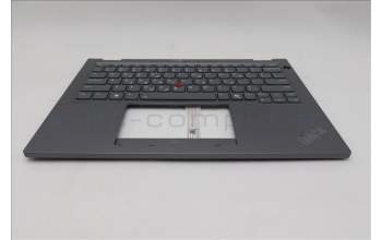 Lenovo 5M11S30223 C-Cover with keyboard, Greek, Luna Grey, Backlight, World Face Camera, Heat Staking, US