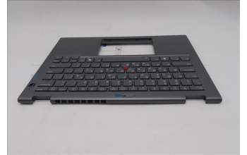Lenovo 5M11S30223 C-Cover with keyboard, Greek, Luna Grey, Backlight, World Face Camera, Heat Staking, US