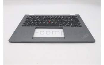 Lenovo 5M11S30271 C-Cover with keyboard, French, Luna Grey, Non-Backlight, No World Face Camera, Heat Staking, US