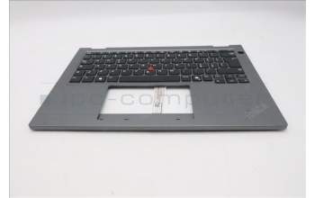 Lenovo 5M11S30286 C-Cover with keyboard, Italian, Luna Grey, Non_Backlight, No World Face Camera, Heat Staking