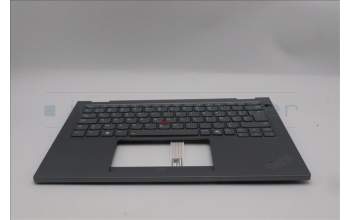 Lenovo 5M11S30325 C-Cover with keyboard, Belgian, Luna Grey, Backlight, No World Face Camera, Heat Staking, UK