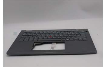 Lenovo 5M11S30352 C-Cover with keyboard, German, Luna Grey, Backlight, No World Face Camera, Heat Staking, UK