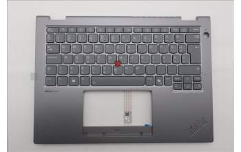 Lenovo 5M11S30355 C-Cover with keyboard, Hungarian, Luna Grey, Backlight, No World Face Camera, Heat Staking, UK