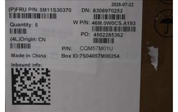 Lenovo 5M11S30370 C-Cover with keyboard, Nordic, Luna Grey, Backlight, No World Face Camera, Heat Staking, UK