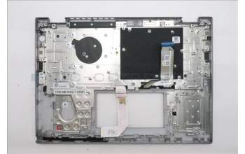 Lenovo 5M11S30376 C-Cover with keyboard, Slovenian, Luna Grey, Backlight, No World Face Camera, Heat Staking, UK