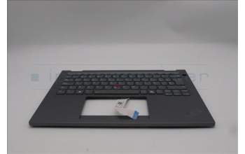Lenovo 5M11S30379 C-Cover with keyboard, Spanish, Luna Grey, Backlight, No World Face Camera, Heat Staking, UK