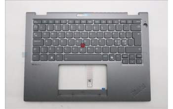 Lenovo 5M11S30520 C-Cover with keyboard, Nordic, Luna Grey, Backlight, World Face Camera, Heat Staking, UK