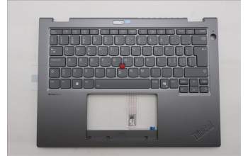 Lenovo 5M11S30535 C-Cover with keyboard, Switzerland, Luna Grey, Backlight, World Face Camera, Heat Staking, UK