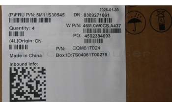 Lenovo 5M11S30545 C-Cover with keyboard, UK English, Luna Grey, Backlight, World Face Camera, Heat Staking, UK