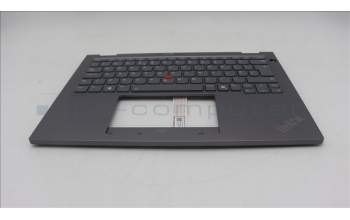 Lenovo 5M11S30545 C-Cover with keyboard, UK English, Luna Grey, Backlight, World Face Camera, Heat Staking, UK