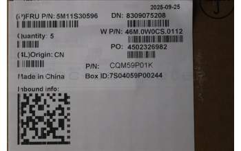 Lenovo 5M11S30596 C-Cover with keyboard, Arabic, Black, Backlight, Heat Staking, US