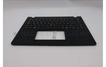 Lenovo 5M11S30633 C-Cover with keyboard, Belgian, Black, Non-Backlight, Heat Staking, UK