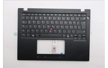 Lenovo 5M11S30659 C-Cover with keyboard, German, Black, Non-Backlight, Heat Staking, UK