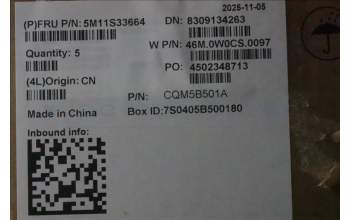 Lenovo 5M11S33664 C-Cover with keyboard, Switzerland, Black, Non-Backlight, Heat Staking, UK