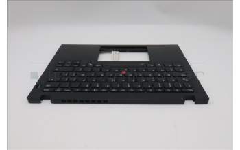 Lenovo 5M11S33680 C-Cover with keyboard, Belgian, Black, Backlight, Heat Staking, UK