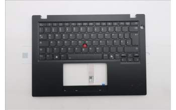 Lenovo 5M11S33706 C-Cover with keyboard, German, Black, Backlight, Heat Staking, UK