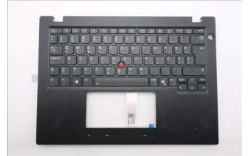 Lenovo 5M11S33730 C-Cover with keyboard, Slovenian, Black, Backlight, Heat Staking, UK