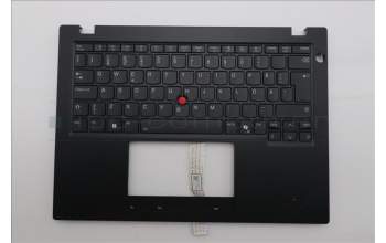 Lenovo 5M11S33737 C-Cover with keyboard, Swedish/Finnish, Black, Backlight, Heat Staking, UK