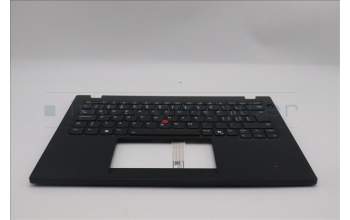 Lenovo 5M11S33739 C-Cover with keyboard, Switzerland, Black, Backlight, Heat Staking, UK