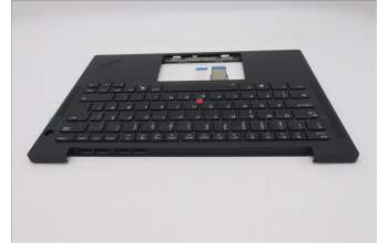 Lenovo 5M11S33789 C-Cover with keyboard, Danish, Black, Backlight, UK