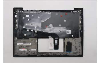 Lenovo 5M11S33813 C-Cover with keyboard, German, Black, Backlight, UK