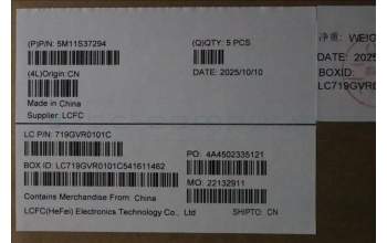 Lenovo 5M11S37294 C-Cover with keyboard, Norwegian, Black, Backlight, UK