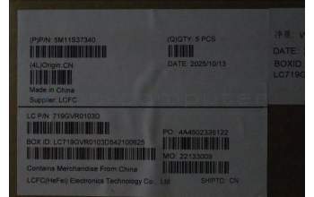 Lenovo 5M11S37340 C-Cover with keyboard, Portuguese, Black, Backlight, UK