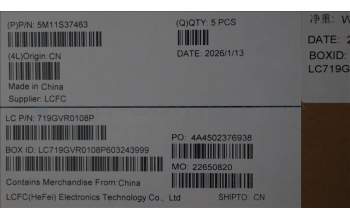 Lenovo 5M11S37463 C-Cover with keyboard, UK English, Black, Backlight, UK