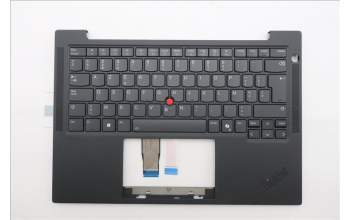 Lenovo 5M11S37499 C-Cover with keyboard, Belgian, Black, Backlight, WWAN, UK