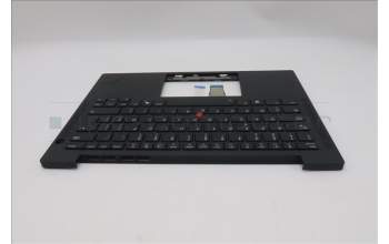 Lenovo 5M11S37499 C-Cover with keyboard, Belgian, Black, Backlight, WWAN, UK