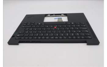 Lenovo 5M11S37557 C-Cover with keyboard, Estonian, Black, Backlight, WWAN, UK