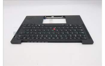 Lenovo 5M11S37983 C-Cover with keyboard, Belgian, Black, Backlight, UK