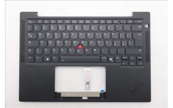 Lenovo 5M11S38030 C-Cover with keyboard, Italian, Black, Backlight, UK