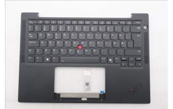 Lenovo 5M11S38045 C-Cover with keyboard, Norwegian, Black, Backlight, UK