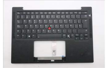 Lenovo 5M11S38060 C-Cover with keyboard, Spanish, Black, Backlight, UK