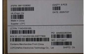 Lenovo 5M11S38082 C-Cover with keyboard, UK English, Black, Backlight, UK