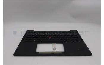 Lenovo 5M11S38118 C-Cover with keyboard, US English Euro, Black, Backlight, WWAN, US
