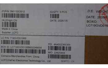 Lenovo 5M11S53512 C-Cover with keyboard, Portuguese, Black, Backlight, WWAN, UK