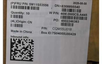 Lenovo 5M11S53556 FRU MEASM D COVER 2IN1 GR L13