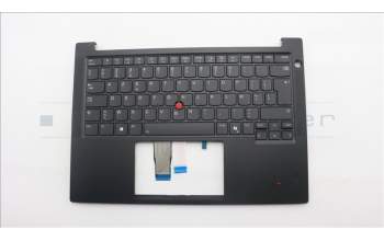 Lenovo 5M11S53753 C-Cover with keyboard, Belgian, Black, Backlight, UK