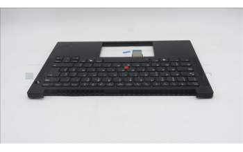 Lenovo 5M11S53753 C-Cover with keyboard, Belgian, Black, Backlight, UK