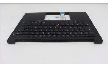 Lenovo 5M11S53763 C-Cover with keyboard, French, Black, Backlight, US