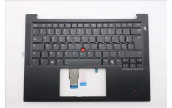 Lenovo 5M11S53765 C-Cover with keyboard, French, Black, Backlight, US