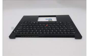 Lenovo 5M11S53767 C-Cover with keyboard, German, Black, Backlight, UK